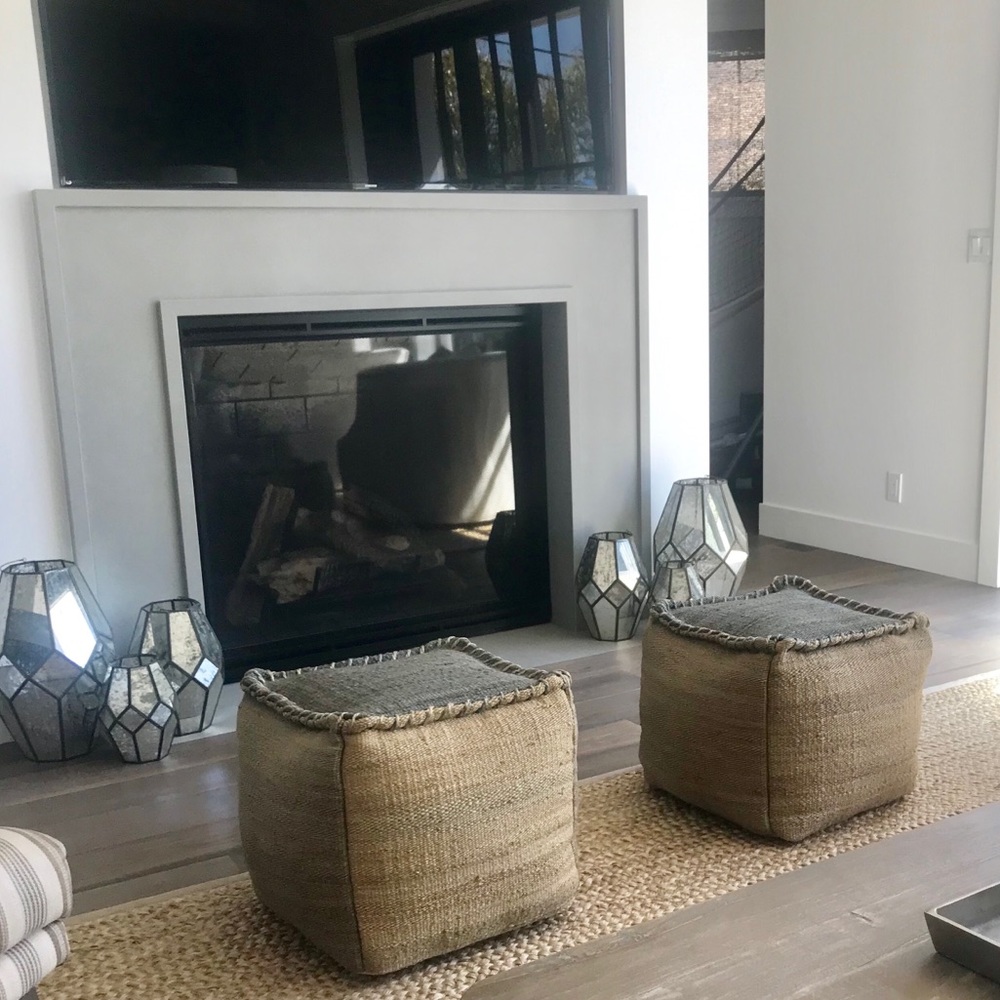 Restoration Hardware Poufs